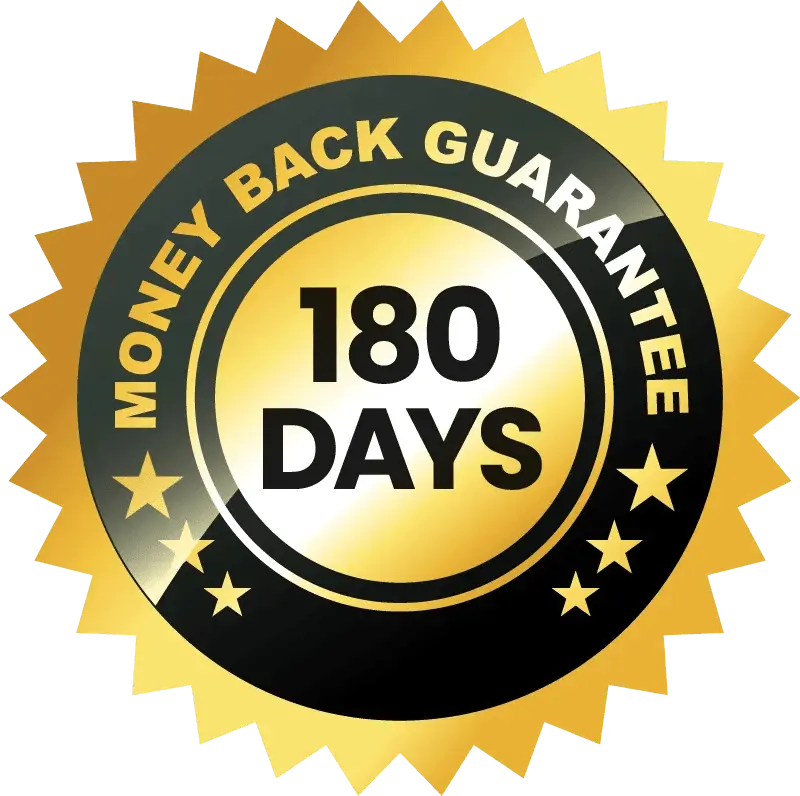 Respilean – Money-back guarantee badge symbolizing customer satisfaction and a risk-free purchase for enhanced respiratory health solutions